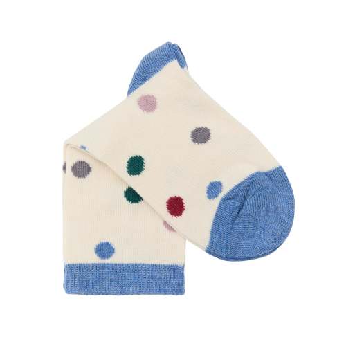 Leela Cotton 98% Organic Cotton Kids Socks, 6-Pack | Polka Dot