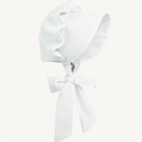 Beaufort Bonnet - White Seersucker