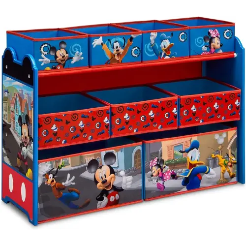 Delta Children Disney Mickey Mouse Deluxe 9 Bin Design and Store Toy Organizer, Greenguard Gold Certified
