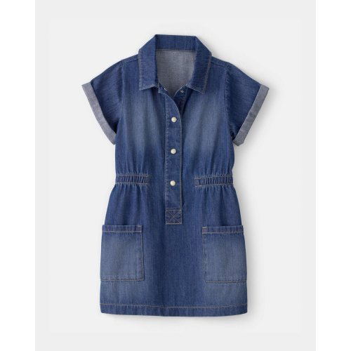 Toddler Girl Denim Button-Up Dress - Dark Wash - OshKosh B'gosh | Carter's