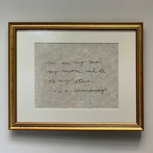 ALL MY STARS - E.E. Cummings art print, wall art, home decor, quote art