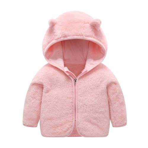 Newborn Baby Hooded Jacket Coat Bear Ear Zipper Up Jacket Coat Tops Cute Warm Outfits Baby Boy Girl Winter Essentials 0-12 Months