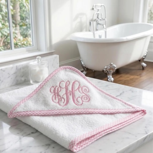 Personalized Hooded Baby Towel – Embroidered Baby Bath Gift