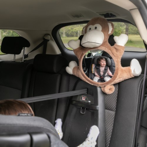 Moose Baby-in-view Backseat Car Mirror Monkey Brown