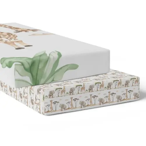 Bubba Blue 2 Pack Fitted Sheet Cot Bamboo Adventure | Baby Bunting AU