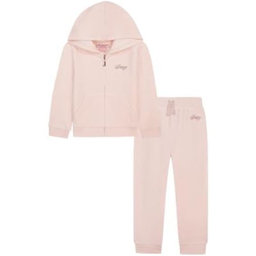 Juicy Couture Girls' 2-piece Velour Set, Sweatshirt With Jogger Pant
