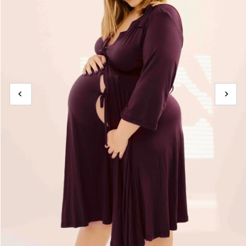 Lila Labor & Postpartum Gown in Plum