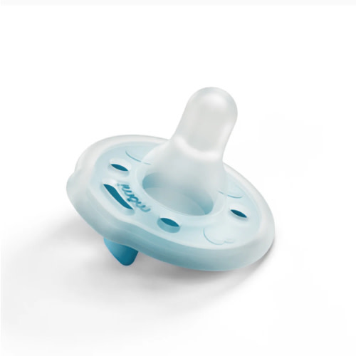 single babypace® breast‑like pacifier in lagoon | mōmi