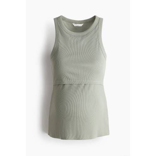 MAMA RIBBED NURSING TANK TOP