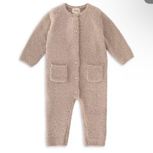 Unisex Fuzzy Long Sleeve Jumpsuit - Baby
