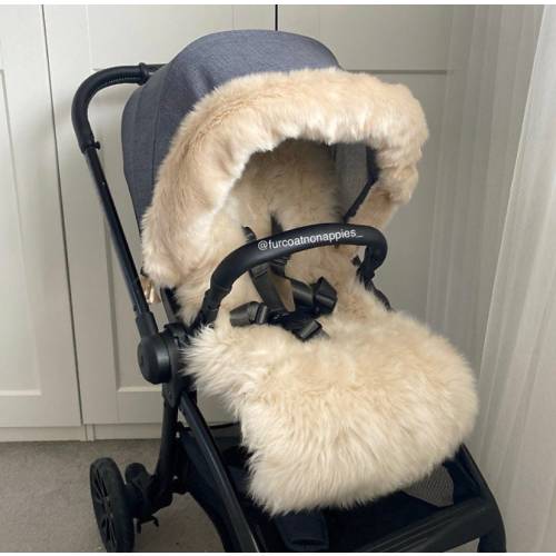 Pearl Natural U.K. Sheepskin Pram Seat Liner
