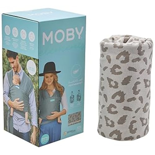 Moby Baby Wrap Carrier Element for Newborns to Toddlers (8-33lbs), Infant Sling Carrier, Ultra Lightweight & Hands Free Design, Adjustable for All Body Types (Dusted Leopard)