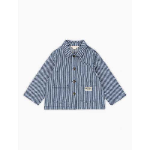 Luc Shirt Jacket in Blue Stripe