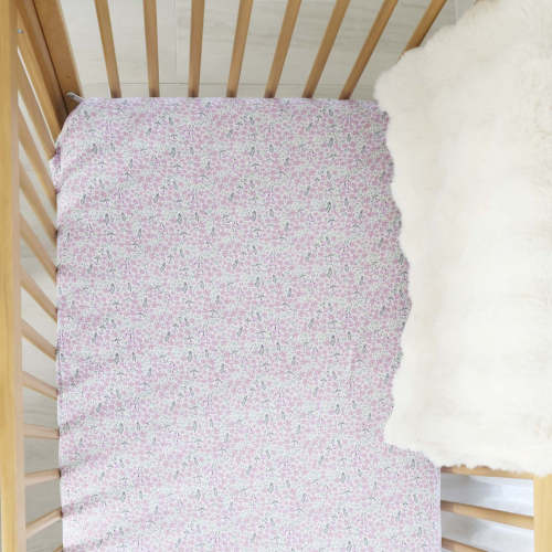 Lilac Meadow Crib Sheet