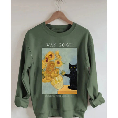 Van Gogh Cat Nursing Sweatshirt – Giftifymama