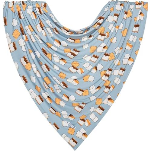 Posh Peanut Baby Swaddle Blanket & Beanie - Matching Newborn Swaddle Set, Doubles As Receiving Blanket or Nursing Cover (Marshal)