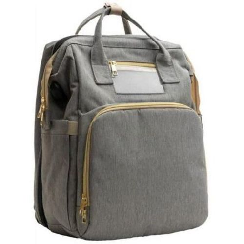 Diaper Backpack with Changing Station & USB Port – 4‑in‑1 Travel Baby Bag for Mom & Dad, Stroller Straps Included (Black, Gray, Purple)