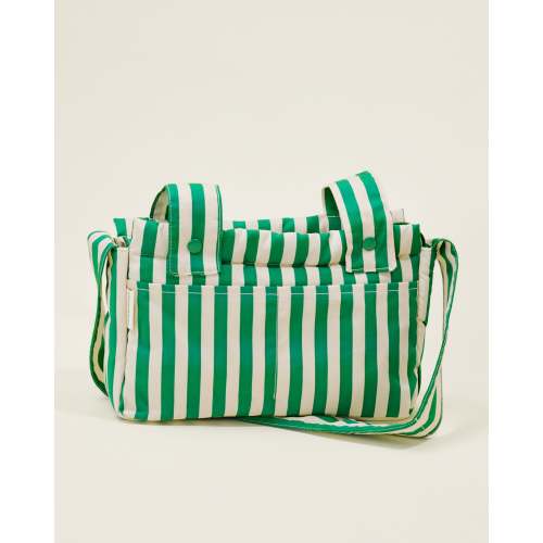 Kindred Bravely Stroller Party™ Caddy Bag | Green Stripe - Stroller Party™ Caddy Bag | Green Stripe