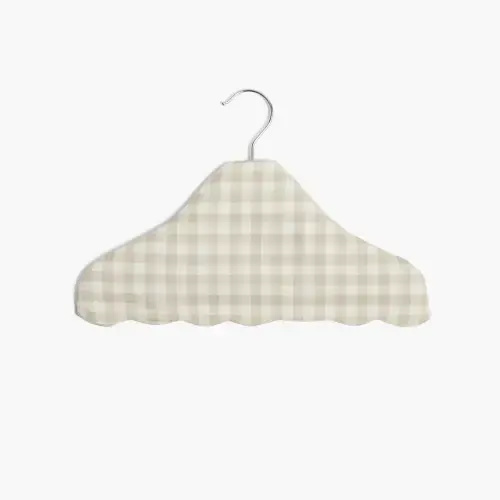 Children's Hanger - Beige Gingham