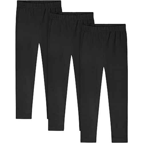 Resinta Toddler and Baby Girls Leggings Pants Full Length Cotton Basic Leggings Multipack Stretchy Soft Tights Pants