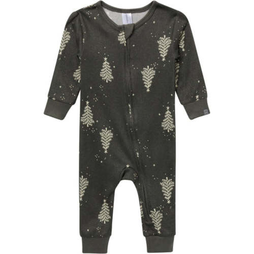 Neutral Green Christmas Tree Snug Fit Footless Pajamas