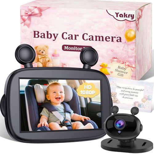 HD 1080P Baby Car Camera: Easy to Install 150° Wide Angle Car Seat Camera | Ultra-Clear Night Vision Full Backseat View - Safe Driving for Newborn & New Moms