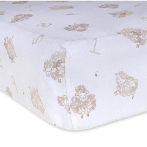 Burt's Bees Baby® Counting Sheep Organic Cotton Crib Sheet in Cloud