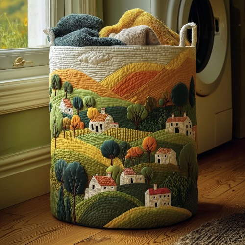 Tuscan Fields Quilted Laundry Basket NCU0TH2942 – Quiltnest