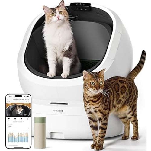 PETLIBRO Automatic Litter Box with AI-Camera Waste Analysis, Auto Odor-Control Self Cleaning Litter Box, Large Open-Top Luma Smart Litterbox with Multi-Cats Recognition, Usage Tracking, Safety Sensors