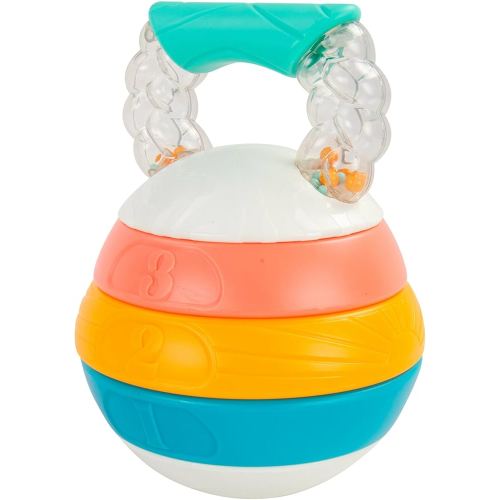 BEBE FUERTE Stack and Count Kettlebell Activity Toy by Robin Arzon - Bilingual Stacking Toys - Baby Workout Toys - Baby and Toddler Gifts for Ages 6 Months and Up