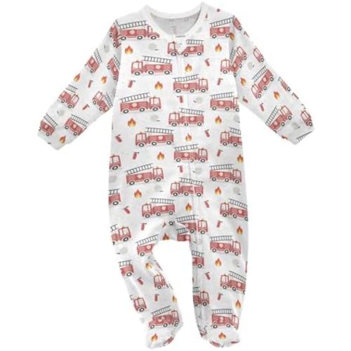 Dussdil Baby One-Piece Footies Newborn Rompers Pajamas Cotton Footed Pjs for Sleep Play Boys Girls