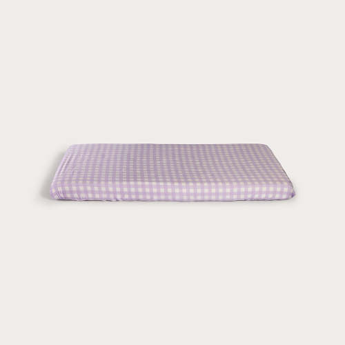 Lilac Gingham Bamboo Baby Bedding