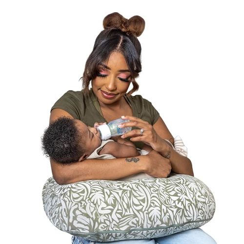 Boppy Nursing Pillow - Green Cut Out Leaves