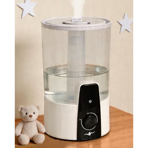 Humidifiers for Bedroom,1.06Gal(4L) humidifier for baby Dishwasher-Safe Tank Easy Clean,3-in-1 Humidifier & Aroma Diffuser & Night Light,Top Fill,360° Ultra-Fine Spray,Auto Shut-Off,Home,Nursery,White