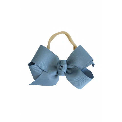 Ribbon Bow Headband | Vintage Blue