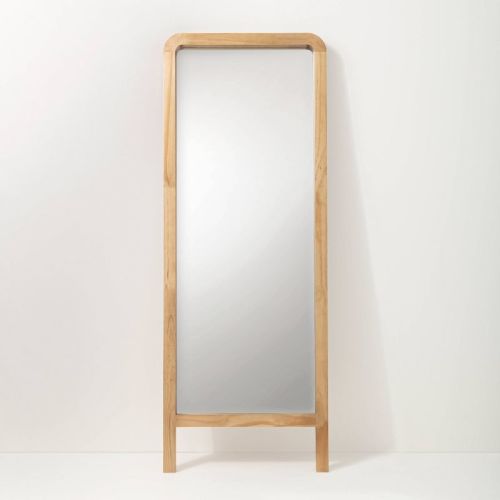 71" Standing Wood Framed Mirror Natural - Hearth & Hand™ With Magnolia: Tall, Full Body Reflection, No Assembly
