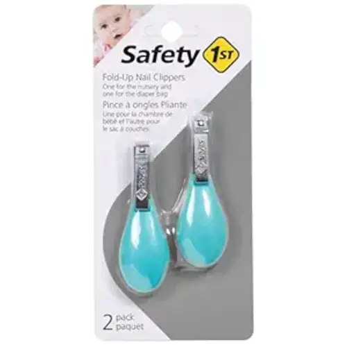 Safety 1st Fold-Up Nail Clipper, 2-Count - Colors May Vary