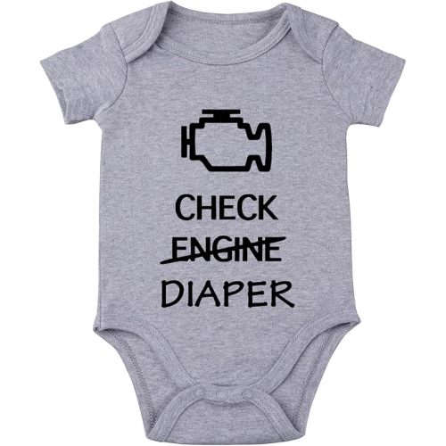 Check Engine Diaper Baby Bodysuit Mechanic Outfit f1 Clothes Baby Race Car Outfit Funny Babies Bodysuit