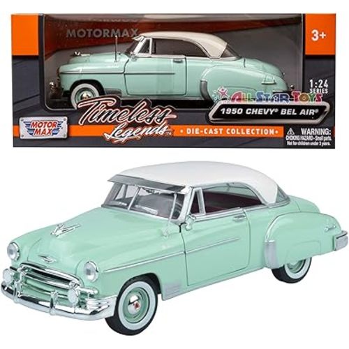 1950 Chevy Bel Air, Green - Motormax Premium American 73268 - 1/24 Scale Diecast Model Car