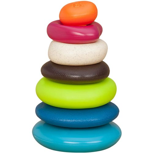 Stacking Rings – Textured Ring Stacker for Babies – Early Development Toys – 100% Non – Toxic – Fun & Educational – Great for Dexterity & Cognitive Skills