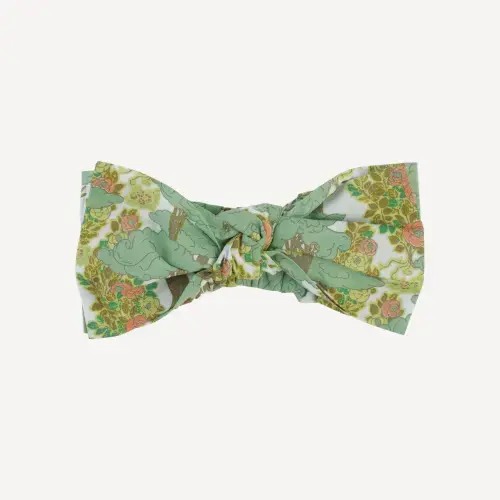 large bow elastic headband | goldilocks morning woods | organic cotton woven