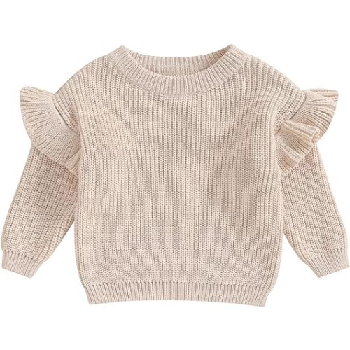 MERSARIPHY Infant Baby Girl Sweater Baby Pullover Sweater Toddler Girl Knit Sweatshirt Fall Winter Clothes
