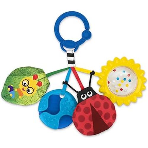 Baby Einstein Touch of Nature Sensory Stroller Toy & Teether Rattle, Ages 0+ Month