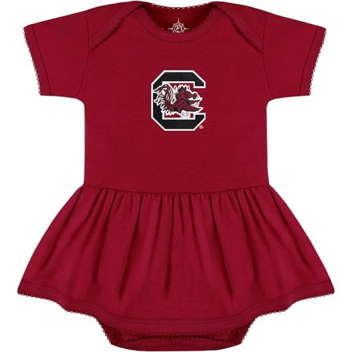 Creative Knitwear College Baby Picot Bodysuit Dress - Team Logo, Multiple Colors, for Baby Girls (0-24 Months)