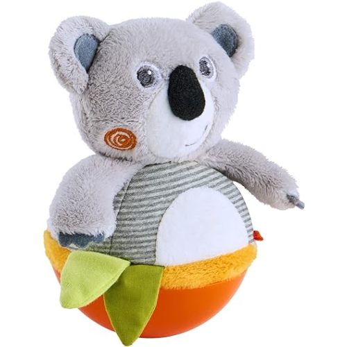 HABA Roly Poly Koala Wobbly Animal Chiming Baby Sensory Toys for Tummytime, Ideal Baby Toy for 6 Months+