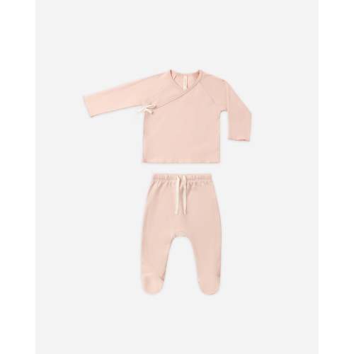 Wrap Top + Footed Pant Set Dusty Rose – Quincy Mae