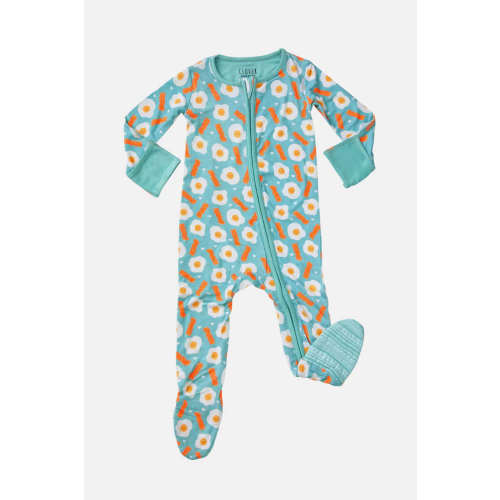 Bacon & Eggs Haze | Soft & Stretchy Zipper Footie