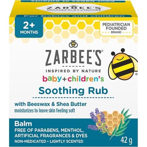 Zarbee's Baby + Children Soothing Rub, Beeswax Balm, 42 Grams