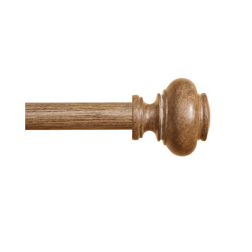 Unconsil, Wood Curtain Rods for Windows, 32 to 45 Inch, White