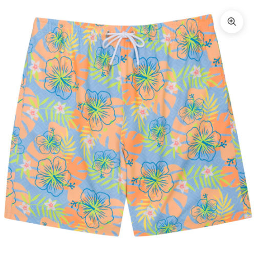 Men's 8" Swim Trunks Boxer Brief Liner | "Groovy"